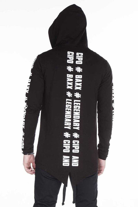 CL239 Skull Printed Hooded Long Sweatshirt
