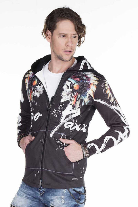 CL263 Red Skin Hooded Men's Sweatshirt