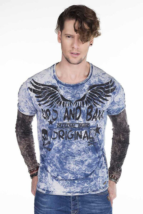CL265 Slim Fit Wing Printed Men's Sweatshirt