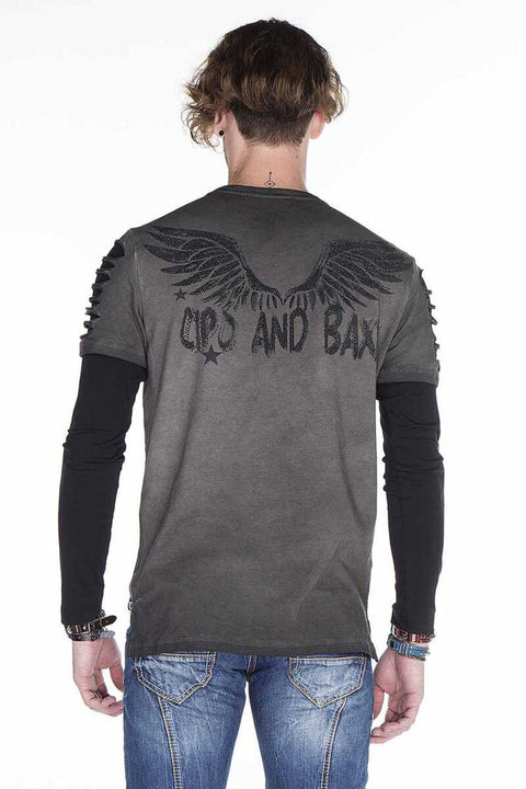CL265 Slim Fit Wing Printed Men's Sweatshirt