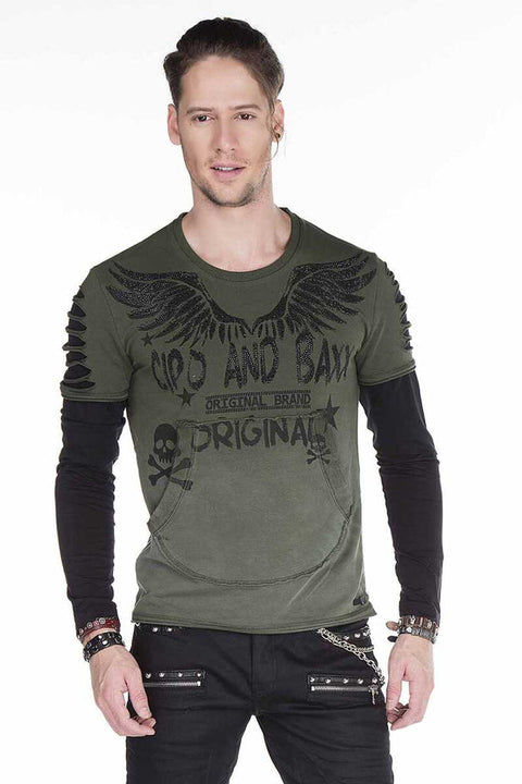 CL265 Slim Fit Wing Printed Men's Sweatshirt