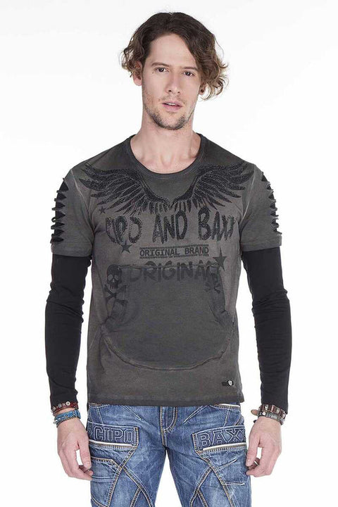 CL265 Slim Fit Wing Printed Men's Sweatshirt