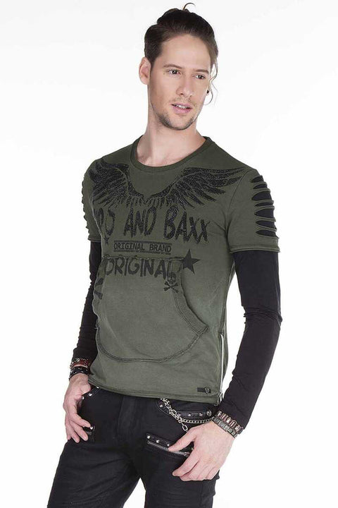 CL265 Slim Fit Wing Printed Men's Sweatshirt