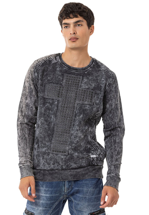 CL266 Embroidered Long Sleeve Men's Sweatshirt