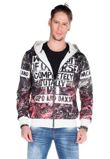 CL270 Wash Pattern Printed Men's Hooded Sweatshirt
