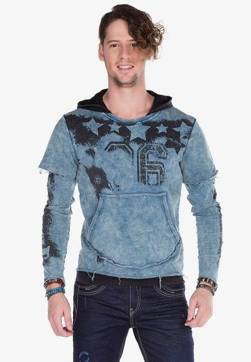CL279 Printed Stone Embroidered Men's Hooded Sweatshirt