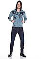 CL279 Printed Stone Embroidered Men's Hooded Sweatshirt