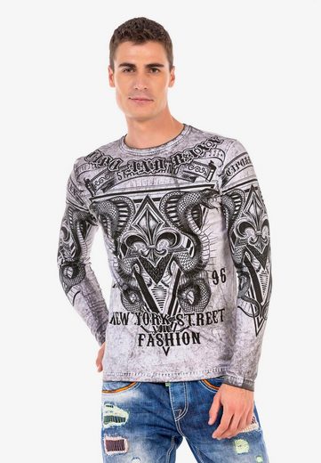 CL449 Wash Printed Thin Sweatshirt