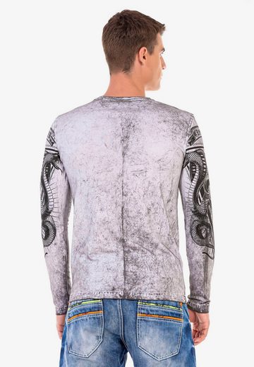 CL449 Wash Printed Thin Sweatshirt