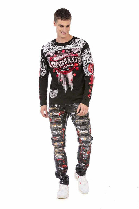 CL450 Bright Printed Thin Sweatshirt