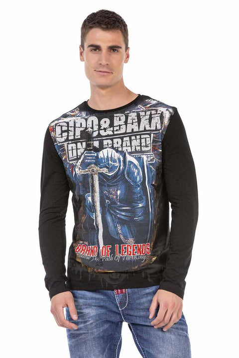 CL452 Stone Printed Thin Sweatshirt