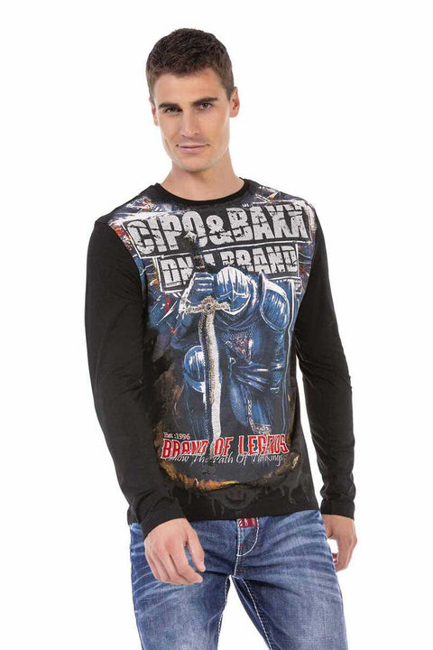 CL452 Stone Printed Thin Sweatshirt