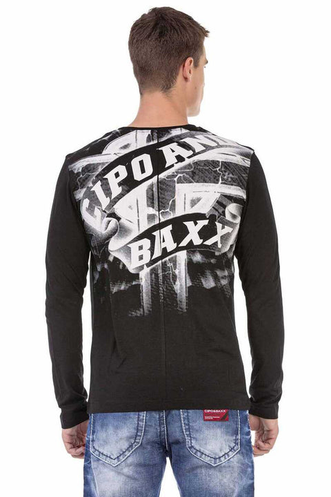 CL452 Stone Printed Thin Sweatshirt
