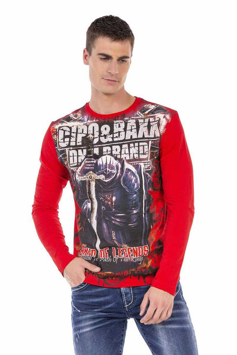 CL452 Stone Printed Thin Sweatshirt