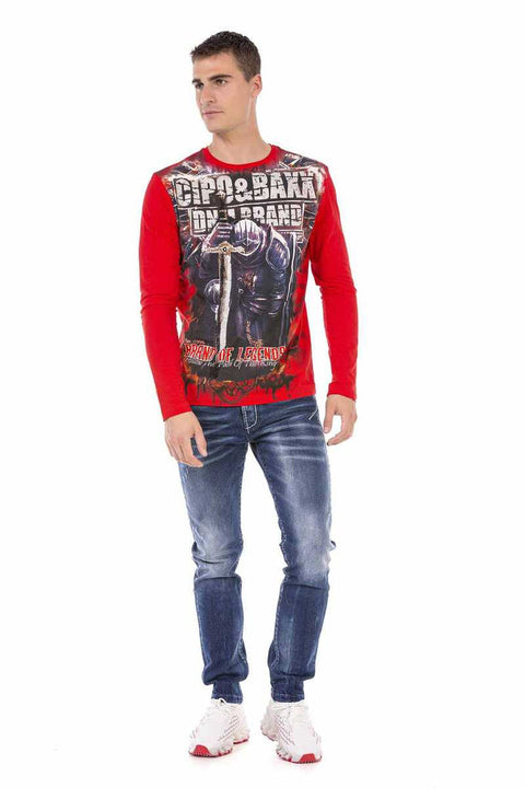 CL452 Stone Printed Thin Sweatshirt