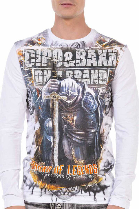 CL452 Stone Printed Thin Sweatshirt