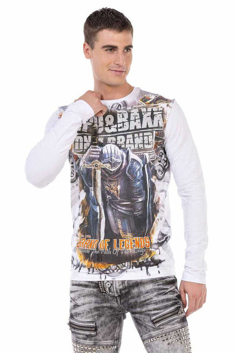 CL452 Stone Printed Thin Sweatshirt