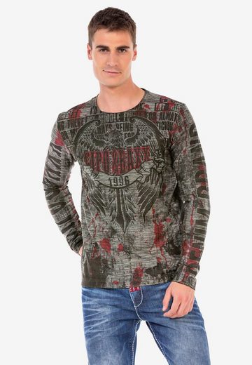 CL466 Patterned O Neck Sweatshirt