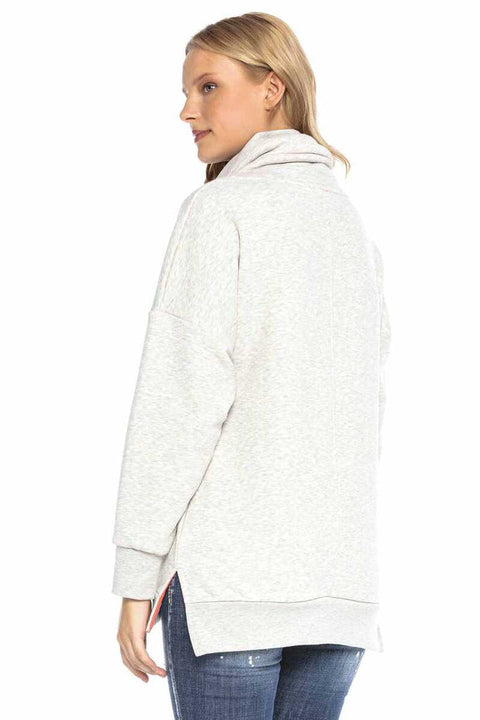WL242 Shawl Collar Long Sweatshirt