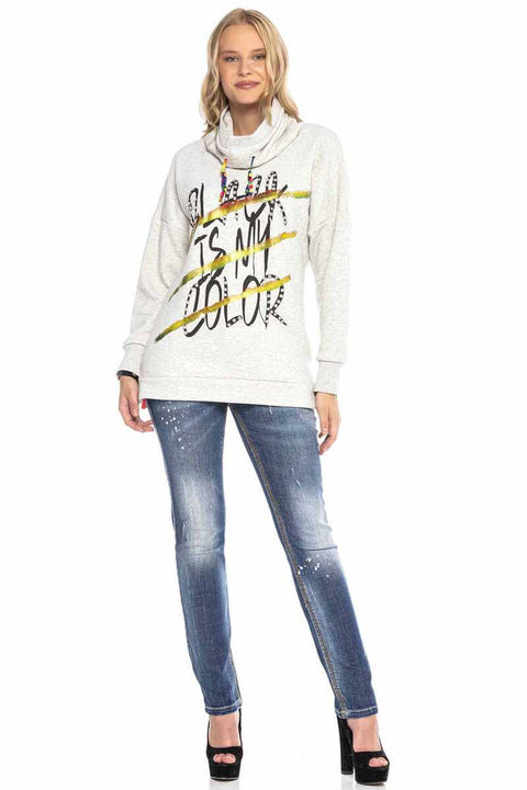 WL242 Shawl Collar Long Sweatshirt