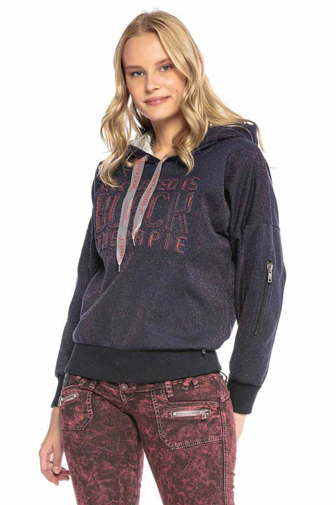 WL246 Embossed Hooded Women's Sweatshirt