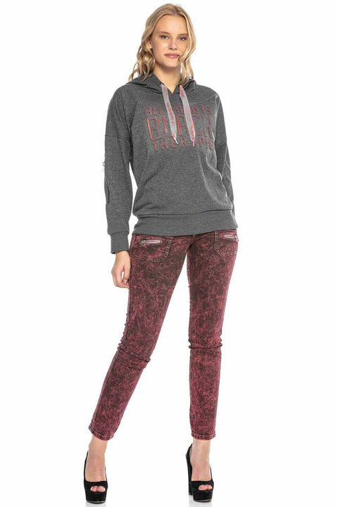 WL246 Embossed Hooded Women's Sweatshirt