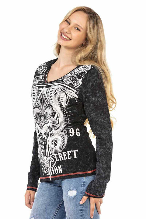 WL285 Patterned New York Street Printed Sweatshirt