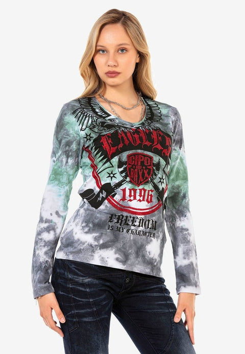 WL291 Eagles Printed Long Sleeve T-Shirt