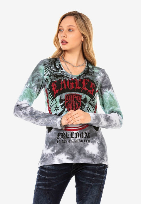 WL291 Eagles Printed Long Sleeve T-Shirt