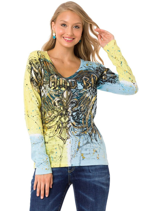 WL335 Patterned Slim Thin Sweatshirt