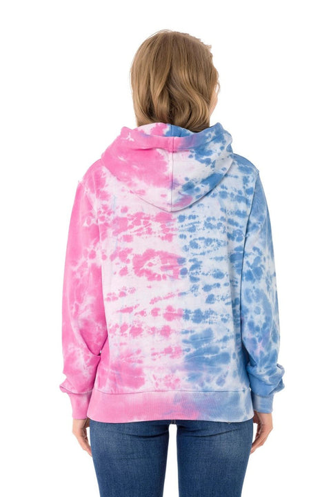 WL341 Hooded Blue and Pink Sweatshirt