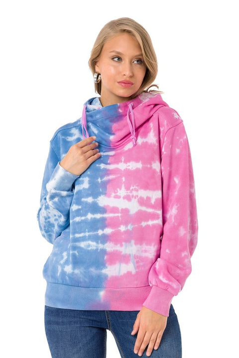 WL341 Hooded Blue and Pink Sweatshirt