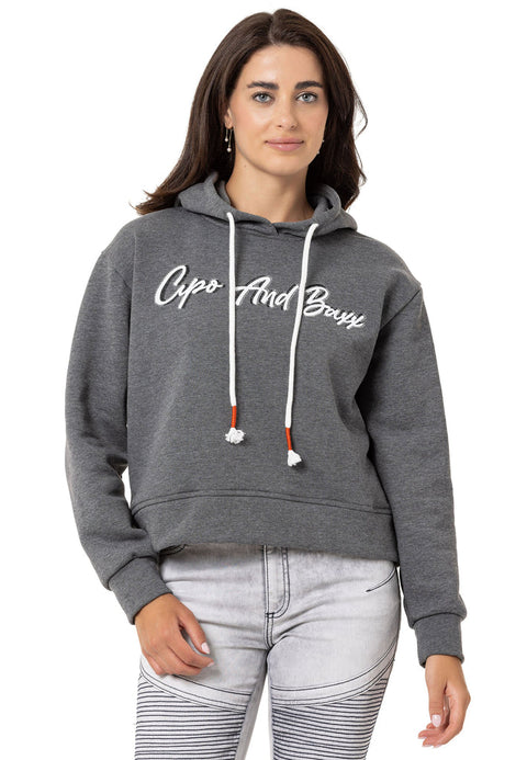 WL351 Basic Front Printed Sweatshirt