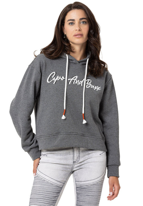 WL351 Basic Front Printed Sweatshirt