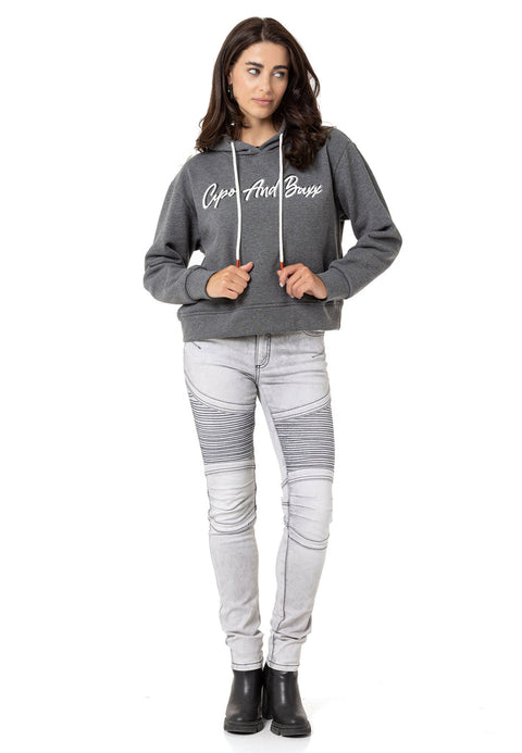 WL351 Basic Front Printed Sweatshirt