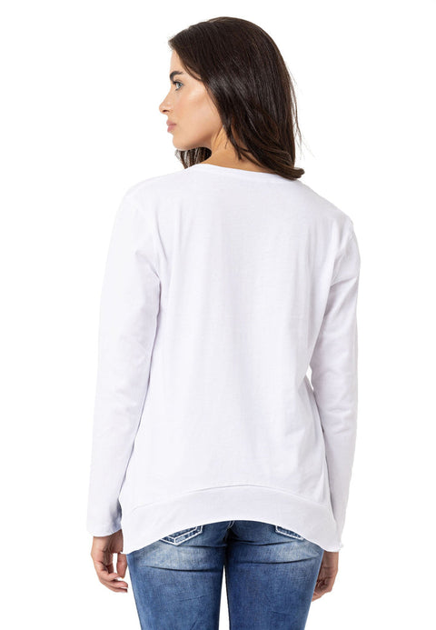 WL354 Sweatshirt with Collar Detail