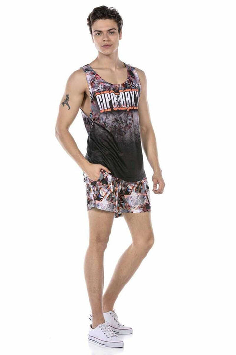 CUK244 Patterned Swim Shorts Set