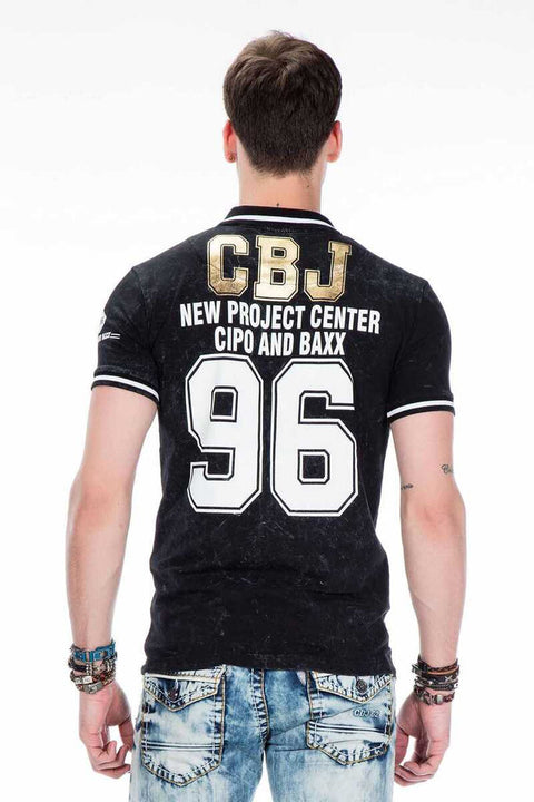 CT381 West Coast Printed Polo Neck T-Shirt