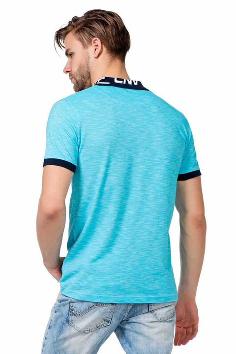 CT416 Polo Neck Embroidered Slim Fit Men's T-Shirt