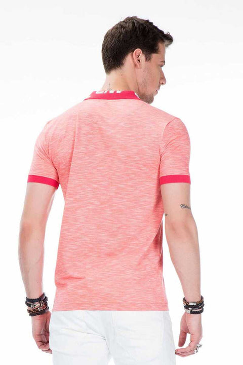 CT416 Polo Neck Embroidered Slim Fit Men's T-Shirt