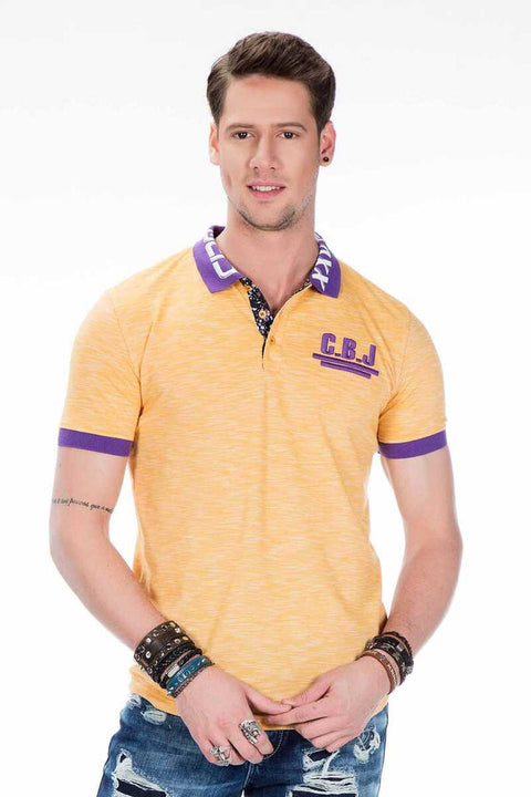 CT416 Polo Neck Embroidered Slim Fit Men's T-Shirt