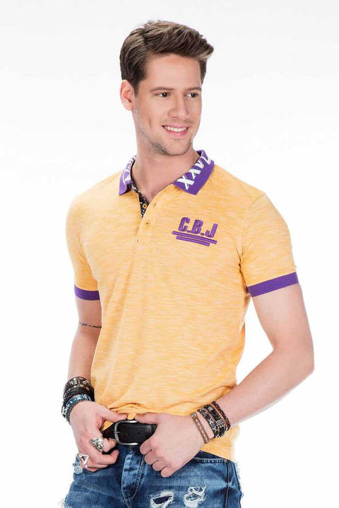 CT416 Polo Neck Embroidered Slim Fit Men's T-Shirt