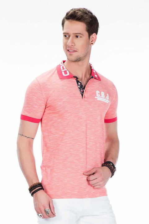 CT416 Polo Neck Embroidered Slim Fit Men's T-Shirt