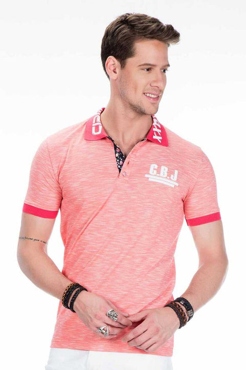 CT416 Polo Neck Embroidered Slim Fit Men's T-Shirt