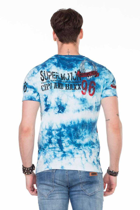 CT458 Printed Wash Slim Fit Men's T-Shirt