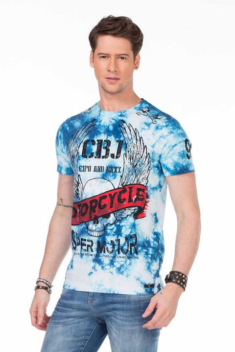 CT458 Printed Wash Slim Fit Men's T-Shirt