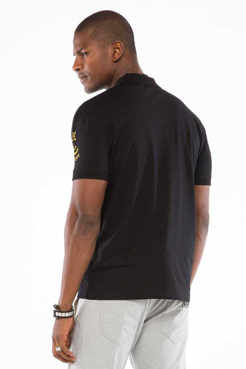 CT509 Polo Neck Embroidered Printed Men's T-Shirt