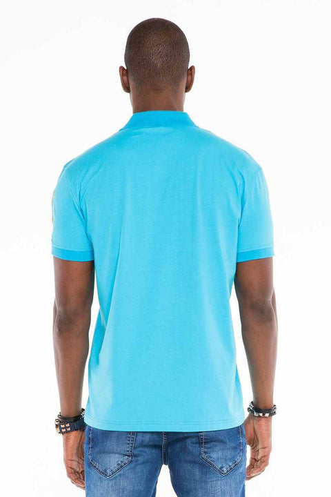 CT509 Polo Neck Embroidered Printed Men's T-Shirt
