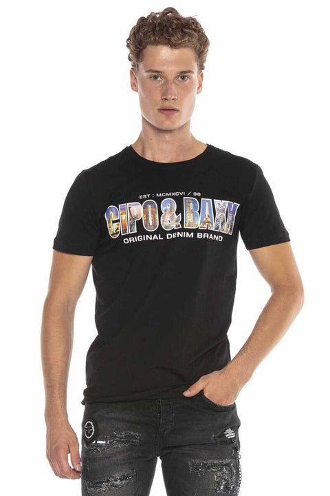 CT600 Printed Crew Neck Slim Fit T-Shirt
