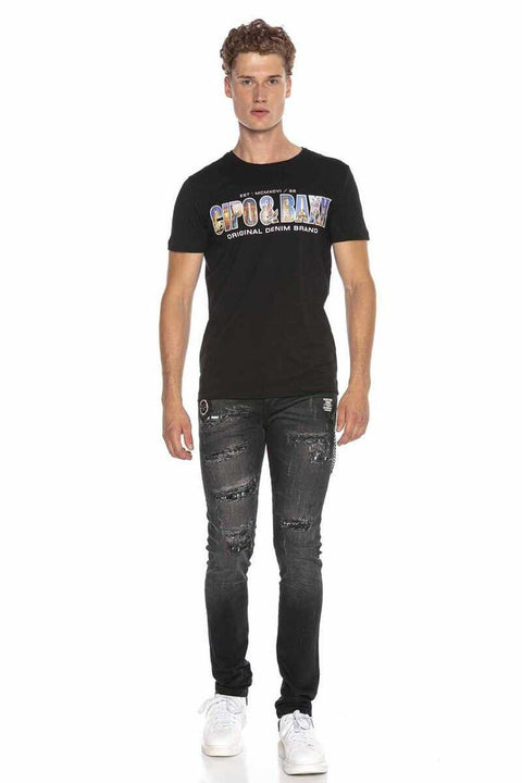 CT600 Printed Crew Neck Slim Fit T-Shirt